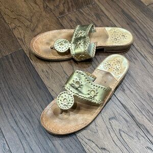 Gold Sandals Jack Roger’s